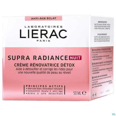Sie sehen eine Packung Lierac Supra Radiance C Nachtcreme 50ml, Produktbild: 02 Lierac Supra Radiance C Nachtcreme 50ml, A-Nr.: 4839969 - 02