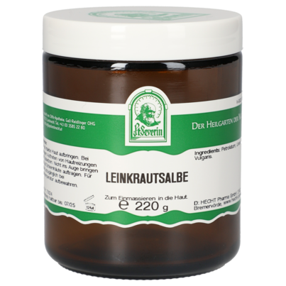 Sie sehen eine Packung LEINKRAUT SALBE 220G, Produktbild: 01 LEINKRAUT SALBE 220G, A-Nr.: 4946731 - 01