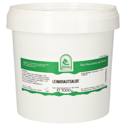 Sie sehen eine Packung LEINKRAUT SALBE 1000G, Produktbild: 01 LEINKRAUT SALBE 1000G, A-Nr.: 4946748 - 01