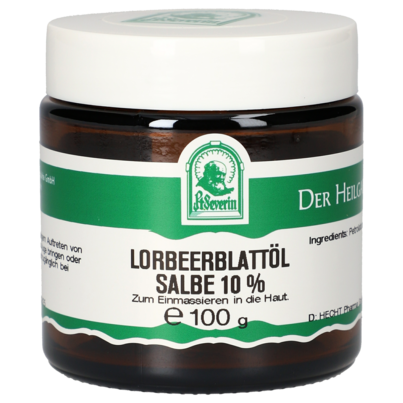Sie sehen eine Packung LORBEERBLATTOEL SALBE 10% 100G, Produktbild: 01 LORBEERBLATTOEL SALBE 10% 100G, A-Nr.: 5340189 - 01