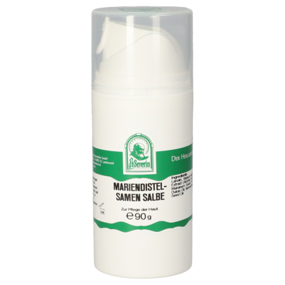 Sie sehen eine Packung MARIENDISTELSAMEN SALBE 90 G, Produktbild: 01 MARIENDISTELSAMEN SALBE 90 G, A-Nr.: 5646132 - 01