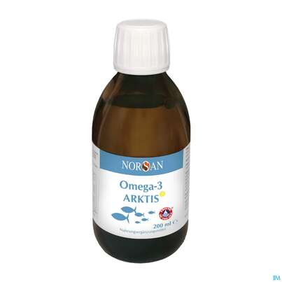 Sie sehen eine Packung Omega -3 Norsan Arktis/oel +vitamin D3 200ml, Produktbild: 03 Omega -3 Norsan Arktis/oel +vitamin D3 200ml, A-Nr.: 5440755 - 03