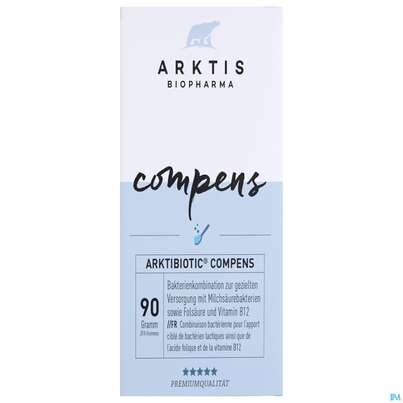 Sie sehen eine Packung Arktis Arktibiotic Pulver Compens 90g, Produktbild: 01 Arktis Arktibiotic Pulver Compens 90g, A-Nr.: 4750347 - 01