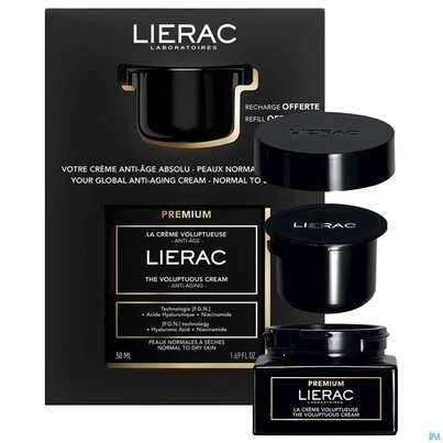 Sie sehen eine Packung Lierac Premium Lierac Set Voluptius Cr +refill 50ml, Produktbild: 06 Lierac Premium Lierac Set Voluptius Cr +refill 50ml, A-Nr.: 5978845 - 06