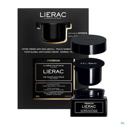 Sie sehen eine Packung Lierac Premium Lierac Set Voluptius Cr +refill 50ml, Produktbild: 08 Lierac Premium Lierac Set Voluptius Cr +refill 50ml, A-Nr.: 5978845 - 08