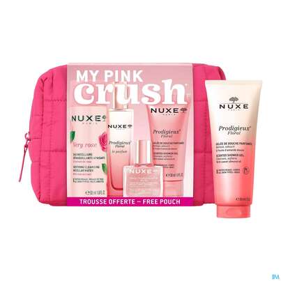 Sie sehen eine Packung Nuxe My Pink Crush Travel Kit Vr Mic Wat 100ml+ Prod B Mask75ml+cr15ml+hp Or Fl 10 1pk, Produktbild: 05 Nuxe My Pink Crush Travel Kit Vr Mic Wat 100ml+ Prod B Mask75ml+cr15ml+hp Or Fl 10 1pk, A-Nr.: 5984047 - 05