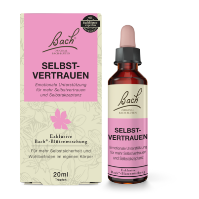 Sie sehen eine Packung Bach®- Blütenmischung SELBSTVERTRAUEN, Produktbild: 02 Bach®- Blütenmischung SELBSTVERTRAUEN, A-Nr.: 6146733 - 02