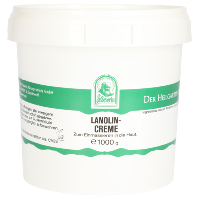 Sie sehen eine Packung LANOLIN-CREME 1000 G, Produktbild: 01 LANOLIN-CREME 1000 G, A-Nr.: 5802141 - 01