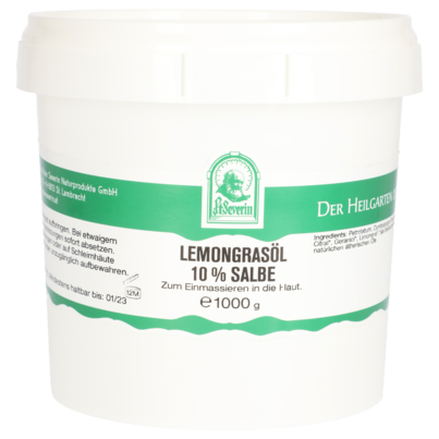 Sie sehen eine Packung LEMONGRASOEL 10% SALBE 1000G, Produktbild: 01 LEMONGRASOEL 10% SALBE 1000G, A-Nr.: 5802193 - 01