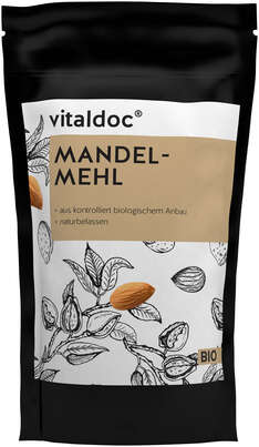 Sie sehen eine Packung vitaldoc® BIO Mandelmehl, Produktbild: 01 vitaldoc® BIO Mandelmehl, A-Nr.: 5619649 - 01