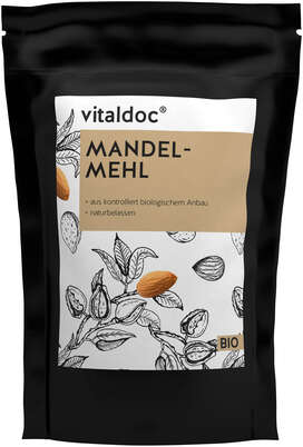 Sie sehen eine Packung vitaldoc® BIO Mandelmehl, Produktbild: 01 vitaldoc® BIO Mandelmehl, A-Nr.: 5619655 - 01