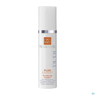 Sie sehen eine Packung Dr.grandel Puricode Purifying Cream 41726 50ml, Produktbild: 01 Dr.grandel Puricode Purifying Cream 41726 50ml, A-Nr.: 5895361 - 01