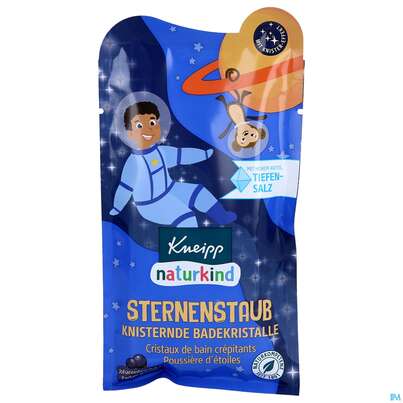 Sie sehen eine Packung Kneipp Naturkind Knisterndes Badesalz Sternenstaub 60g, Produktbild: 01 Kneipp Naturkind Knisterndes Badesalz Sternenstaub 60g, A-Nr.: 5640709 - 01