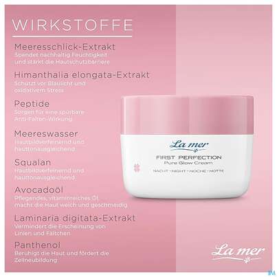 Sie sehen eine Packung La Mer Mit Parfum First Perfection Pure Glow Cream Nacht 50ml, Produktbild: 04 La Mer Mit Parfum First Perfection Pure Glow Cream Nacht 50ml, A-Nr.: 5770205 - 04