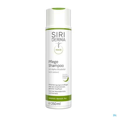 Sie sehen eine Packung Shampoon Siriderma Pflege Leicht Duftend 250ml, Produktbild: 01 Shampoon Siriderma Pflege Leicht Duftend 250ml, A-Nr.: 3849552 - 01