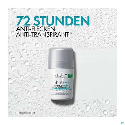 Sie sehen eine Packung Vichy Deo/roll-on 72h Anti-flecken Invisible Doppelpack 100ml, Produktbild: 03 Vichy Deo/roll-on 72h Anti-flecken Invisible Doppelpack 100ml, A-Nr.: 5893793 - 03