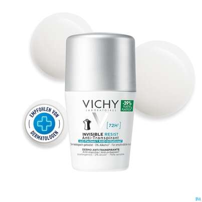 Sie sehen eine Packung Vichy Deo/roll-on 72h Anti-flecken Invisible Doppelpack 100ml, Produktbild: 04 Vichy Deo/roll-on 72h Anti-flecken Invisible Doppelpack 100ml, A-Nr.: 5893793 - 04
