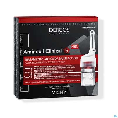 Sie sehen eine Packung Vichy Dercos Aminexil Clinical 5 Mann 126ml, Produktbild: 04 Vichy Dercos Aminexil Clinical 5 Mann 126ml, A-Nr.: 4559649 - 04