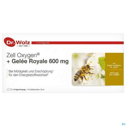 Sie sehen eine Packung Zell Oxygen Dr.wolz Trink/kur +gelee Royale 600mg Nr 60603 14x20 280ml, Produktbild: 03 Zell Oxygen Dr.wolz Trink/kur +gelee Royale 600mg Nr 60603 14x20 280ml, A-Nr.: 3190811 - 03
