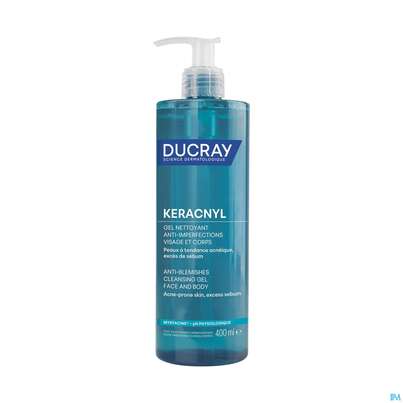 Sie sehen eine Packung Ducray Keracnyl Schäumendes Waschgel 400ml, Produktbild: 03 Ducray Keracnyl Schäumendes Waschgel 400ml, A-Nr.: 5564405 - 03