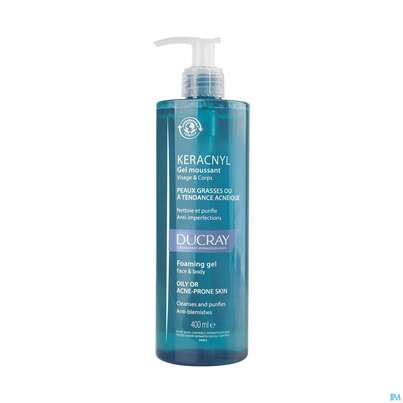 Sie sehen eine Packung Ducray Keracnyl Schäumendes Waschgel 400ml, Produktbild: 04 Ducray Keracnyl Schäumendes Waschgel 400ml, A-Nr.: 5564405 - 04