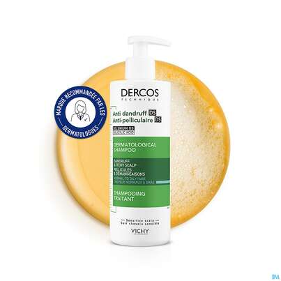Shampoon Vichy/dercos Anti-schuppen Pflege Fettiges Haar 390ml, A-Nr.: 4491874 - 08