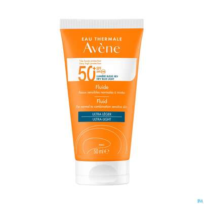 Sie sehen eine Packung Avène Sonnenfluid Spf 50+ 50ml, Produktbild: 04 Avène Sonnenfluid Spf 50+ 50ml, A-Nr.: 5598976 - 04