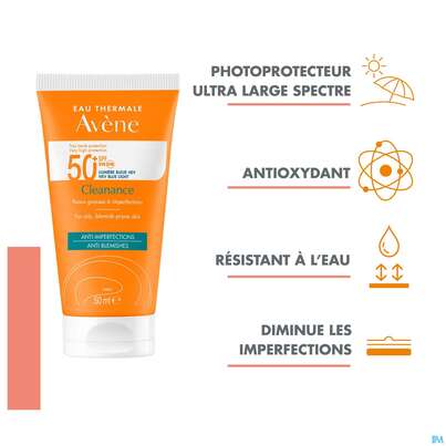 Sonnenprodukte Avene Cleanance Sonne 50+ 50ml, A-Nr.: 5597215 - 10