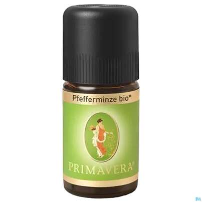 Sie sehen eine Packung Aetherische Oele Primavera Pfefferminze Bio 5ml, Produktbild: 02 Aetherische Oele Primavera Pfefferminze Bio 5ml, A-Nr.: 2583773 - 02
