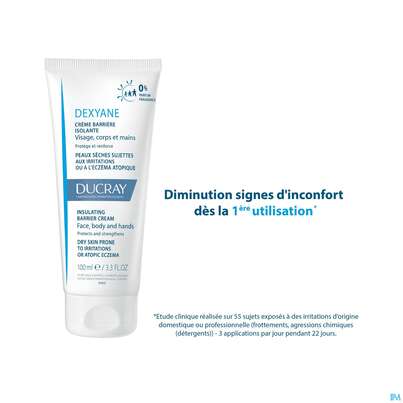 Sie sehen eine Packung Ducray Dexyane Schützende Barriere-creme 100ml, Produktbild: 13 Ducray Dexyane Schützende Barriere-creme 100ml, A-Nr.: 5413014 - 13