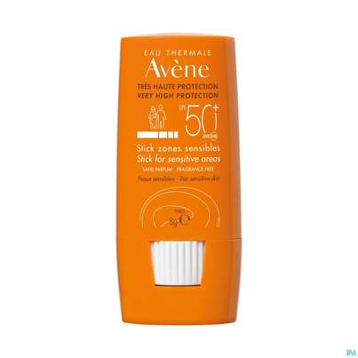 Sie sehen eine Packung Avène Sonnenstick Für Empfindliche Hautpartien Spf 50+ 8g, Produktbild: 02 Avène Sonnenstick Für Empfindliche Hautpartien Spf 50+ 8g, A-Nr.: 5212735 - 02