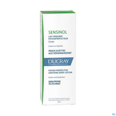 Sie sehen eine Packung Ducray Sensinol Beruhigende Körpermilch 200ml, Produktbild: 03 Ducray Sensinol Beruhigende Körpermilch 200ml, A-Nr.: 4371791 - 03