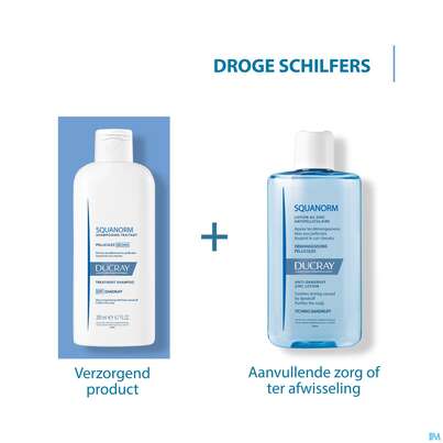 Sie sehen eine Packung Ducray Squanorm Antischuppen-shampoo Trockene Schuppen 200ml, Produktbild: 06 Ducray Squanorm Antischuppen-shampoo Trockene Schuppen 200ml, A-Nr.: 4286453 - 06