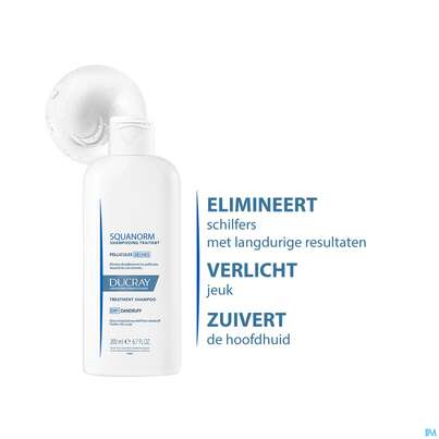 Sie sehen eine Packung Ducray Squanorm Antischuppen-shampoo Trockene Schuppen 200ml, Produktbild: 07 Ducray Squanorm Antischuppen-shampoo Trockene Schuppen 200ml, A-Nr.: 4286453 - 07
