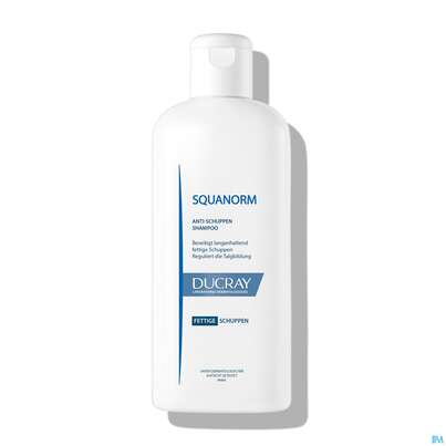Sie sehen eine Packung Ducray Squanorm Antischuppen-shampoo Fettige Schuppen 200ml, Produktbild: 02 Ducray Squanorm Antischuppen-shampoo Fettige Schuppen 200ml, A-Nr.: 4286447 - 02