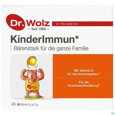 Sie sehen eine Packung Dr.wolz Kinderimmun Sticks Nr.60557 30st, Produktbild: 02 Dr.wolz Kinderimmun Sticks Nr.60557 30st, A-Nr.: 4268047 - 02