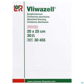 Vliwazell Saugkompresse Steril 20x 25cm 30st, A-Nr.: 3588962 - 01