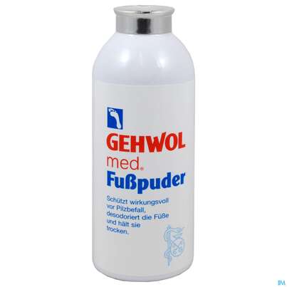 Sie sehen eine Packung Gehwol Med.fuss-puder Nr 64100 100g, Produktbild: 01 Gehwol Med.fuss-puder Nr 64100 100g, A-Nr.: 2755381 - 01