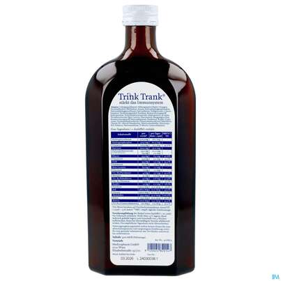 Sie sehen eine Packung Trink Trank Saft 500ml, Produktbild: 05 Trink Trank Saft 500ml, A-Nr.: 1886767 - 05