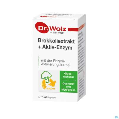 Sie sehen eine Packung Dr.wolz Brokkoliextrakt Kapseln +aktiv-enzym 60563 60st, Produktbild: 03 Dr.wolz Brokkoliextrakt Kapseln +aktiv-enzym 60563 60st, A-Nr.: 5133705 - 03