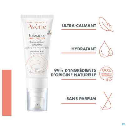 Sie sehen eine Packung Avene Tolerance/control Balsam 40ml, Produktbild: 09 Avene Tolerance/control Balsam 40ml, A-Nr.: 5431704 - 09