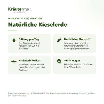 Sie sehen eine Packung Kieselerde Kapseln 90 Stück, Produktbild: 02 Kieselerde Kapseln 90 Stück, A-Nr.: 4849382 - 02