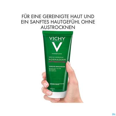 Sie sehen eine Packung Vichy Normaderm Reinigungs -gel Intensives 200ml, Produktbild: 08 Vichy Normaderm Reinigungs -gel Intensives 200ml, A-Nr.: 5060521 - 08