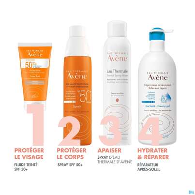 Sie sehen eine Packung Avène Getöntes Sonnenfluid Spf 50+ 50ml, Produktbild: 15 Avène Getöntes Sonnenfluid Spf 50+ 50ml, A-Nr.: 5598982 - 15