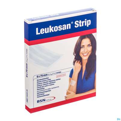 Wundverband Wundnahtstreifen/steril Leukoplast/weiss Closure Strip 6x 75mm 6st, A-Nr.: 3478943 - 03
