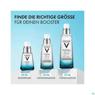 Sie sehen eine Packung Vichy Mineral 89 Feuchtigkeitspflege 30ml, Produktbild: 07 Vichy Mineral 89 Feuchtigkeitspflege 30ml, A-Nr.: 4838013 - 07
