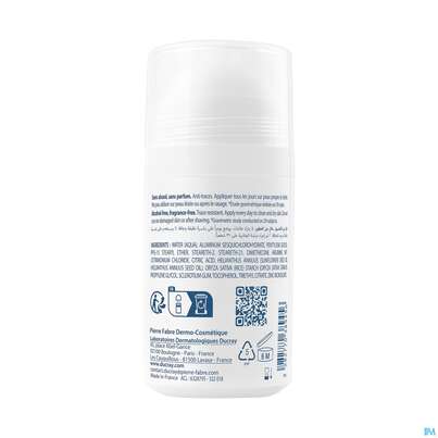 Sie sehen eine Packung Ducray Hidrosis Control Roll-on Anti-transpirant Neu 40ml, Produktbild: 04 Ducray Hidrosis Control Roll-on Anti-transpirant Neu 40ml, A-Nr.: 5724174 - 04