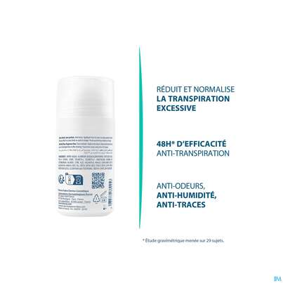 Sie sehen eine Packung Ducray Hidrosis Control Roll-on Anti-transpirant Neu 40ml, Produktbild: 11 Ducray Hidrosis Control Roll-on Anti-transpirant Neu 40ml, A-Nr.: 5724174 - 11