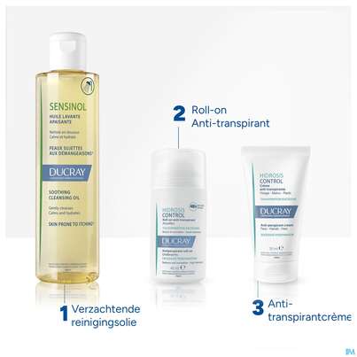 Sie sehen eine Packung Ducray Hidrosis Control Roll-on Anti-transpirant Neu 40ml, Produktbild: 24 Ducray Hidrosis Control Roll-on Anti-transpirant Neu 40ml, A-Nr.: 5724174 - 24