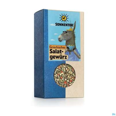Sie sehen eine Packung Sonnentor Gewuerzmischung/bio Griechischer Salat 01217 35g, Produktbild: 02 Sonnentor Gewuerzmischung/bio Griechischer Salat 01217 35g, A-Nr.: 5743711 - 02